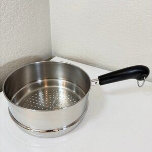 VTG Revere Ware 7in Stainless Strainer/Steamer Insert for 2 & 3 Qt Saucepans EUC